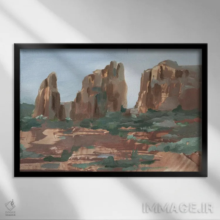 تابلو شکلگیری صخره غربی (قسمت دوم) اثر اتان هارپر - نمای قابدار مشکی