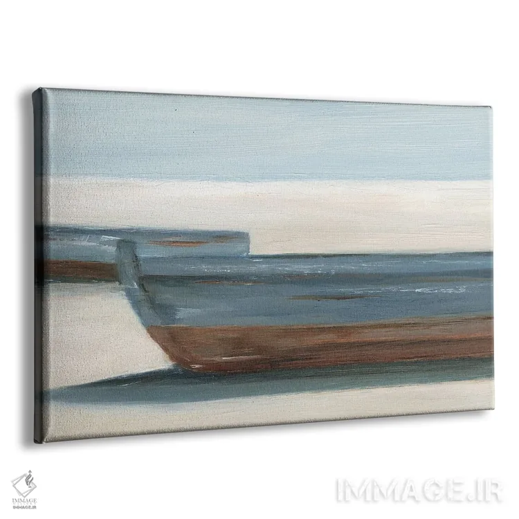 تابلو قایقهای آبی به گل نشسته (قسمت دوم) اثر اتان هارپر - نمای پرسپکتیو محصول