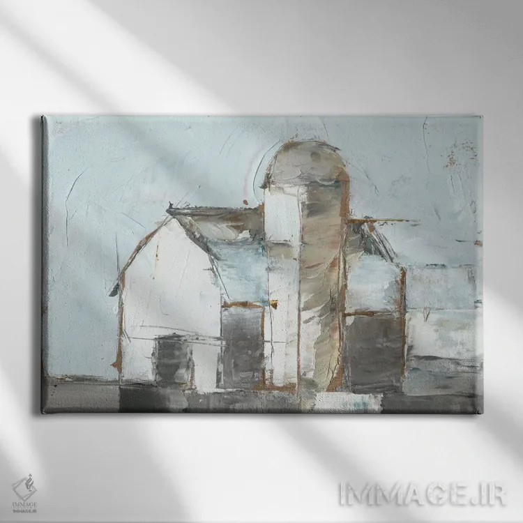 تابلو انبار و سیلو (قسمت اول) اثر اتان هارپر - نمای روبهرو روی دیوار