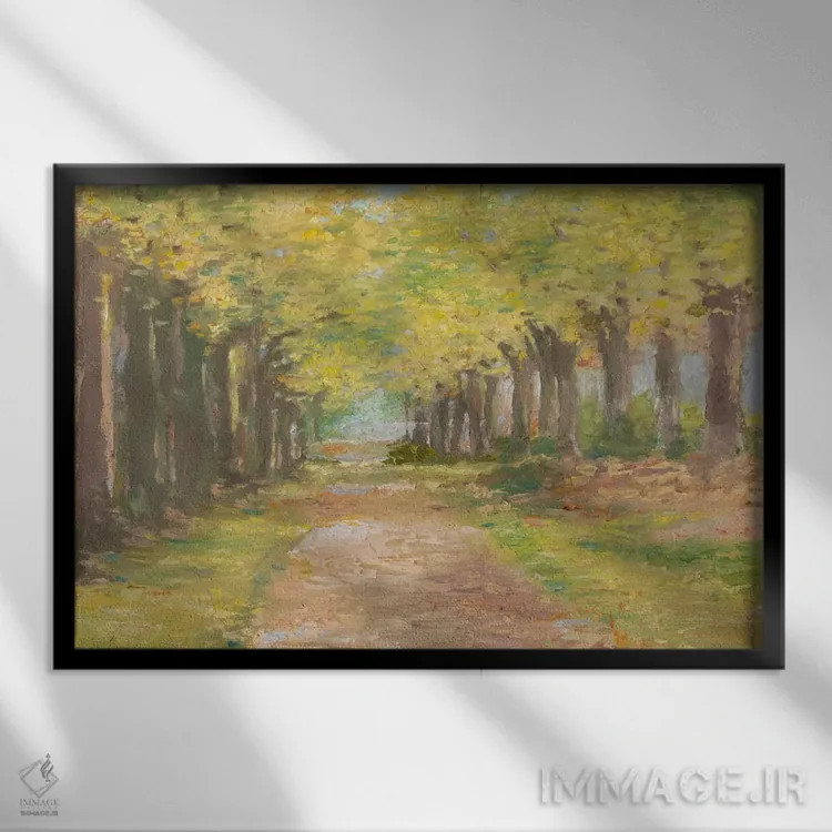 تابلو مسیر پاییزی (قسمت سوم) اثر اتان هارپر - نمای قابدار مشکی