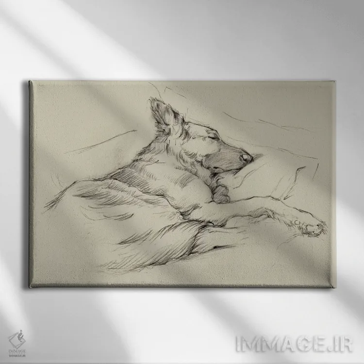 تابلو روزهای سگی (قسمت چهارم) اثر اتان هارپر - نمای روبهرو روی دیوار