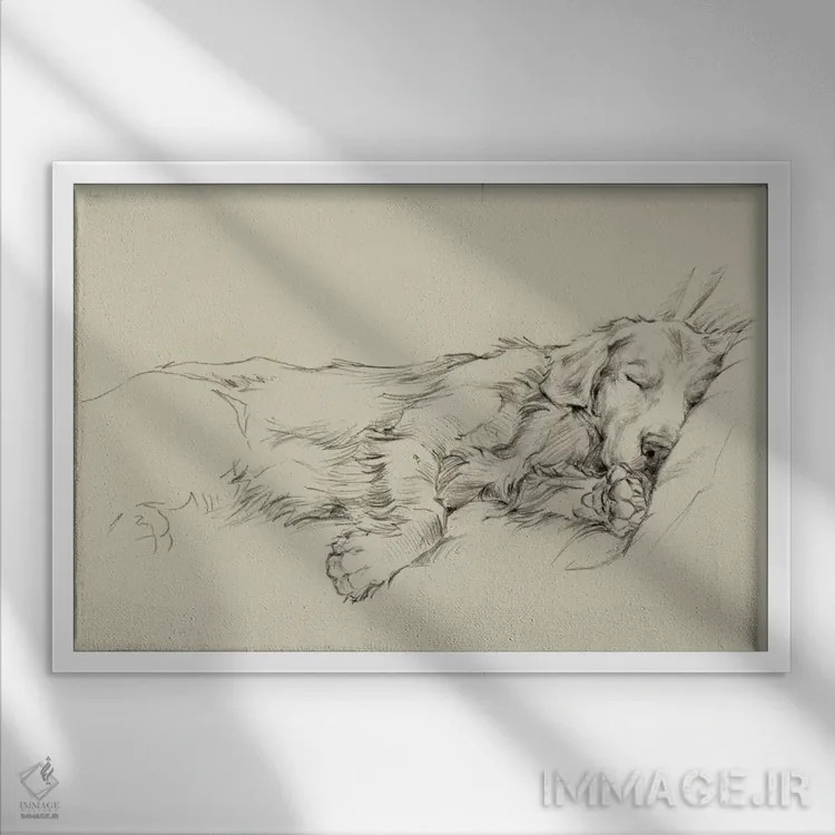 تابلو روزهای سگی (قسمت سوم) اثر اتان هارپر - نمای قابدار سفید