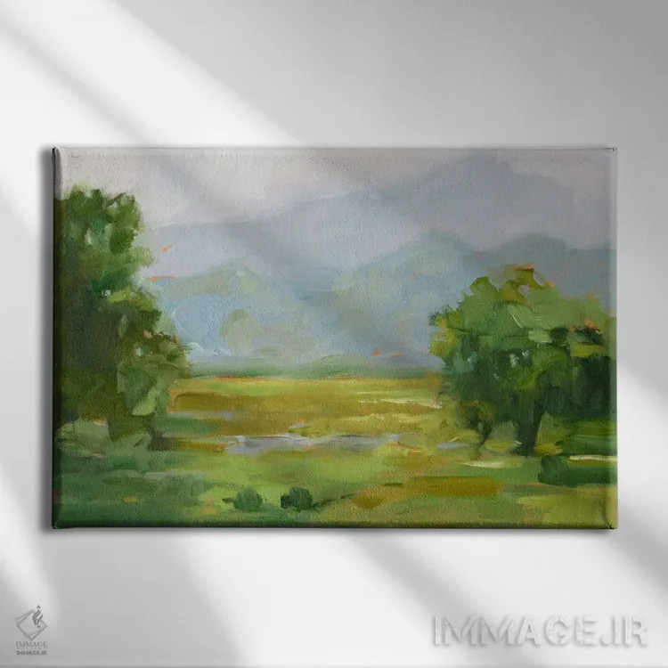 تابلو پسزمینه کوه (قسمت سوم) اثر اتان هارپر - نمای روبهرو روی دیوار