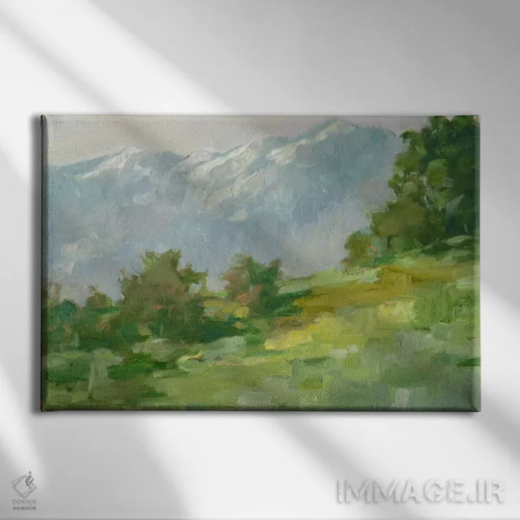 تابلو پسزمینه کوه (قسمت اول) اثر اتان هارپر - نمای روبهرو روی دیوار