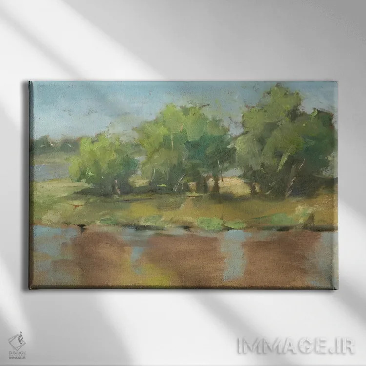 تابلو رودخانه گلآلود (قسمت دوم) اثر اتان هارپر - نمای روبهرو روی دیوار