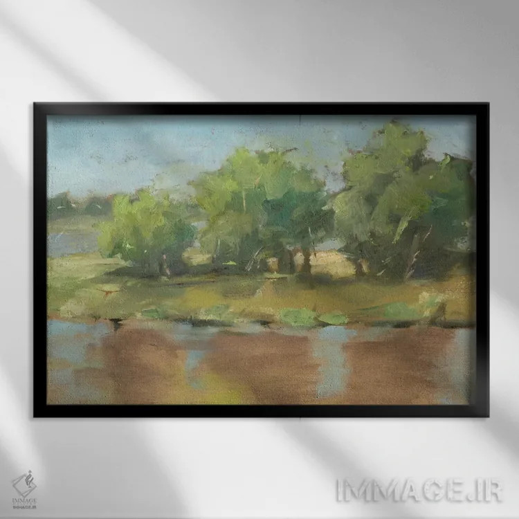 تابلو رودخانه گلآلود (قسمت دوم) اثر اتان هارپر - نمای قابدار مشکی