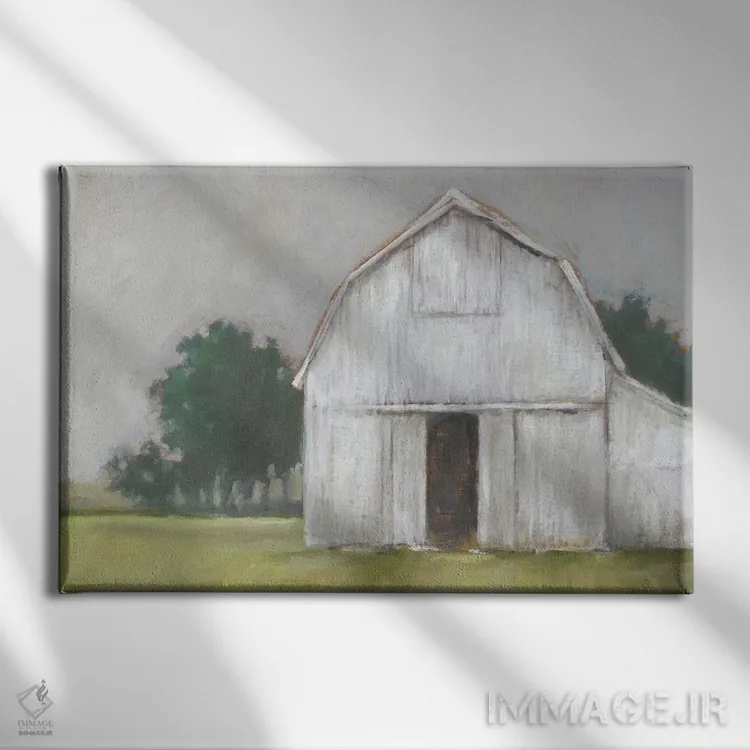 تابلو حیاط روستایی (قسمت دوم) اثر اتان هارپر - نمای روبهرو روی دیوار