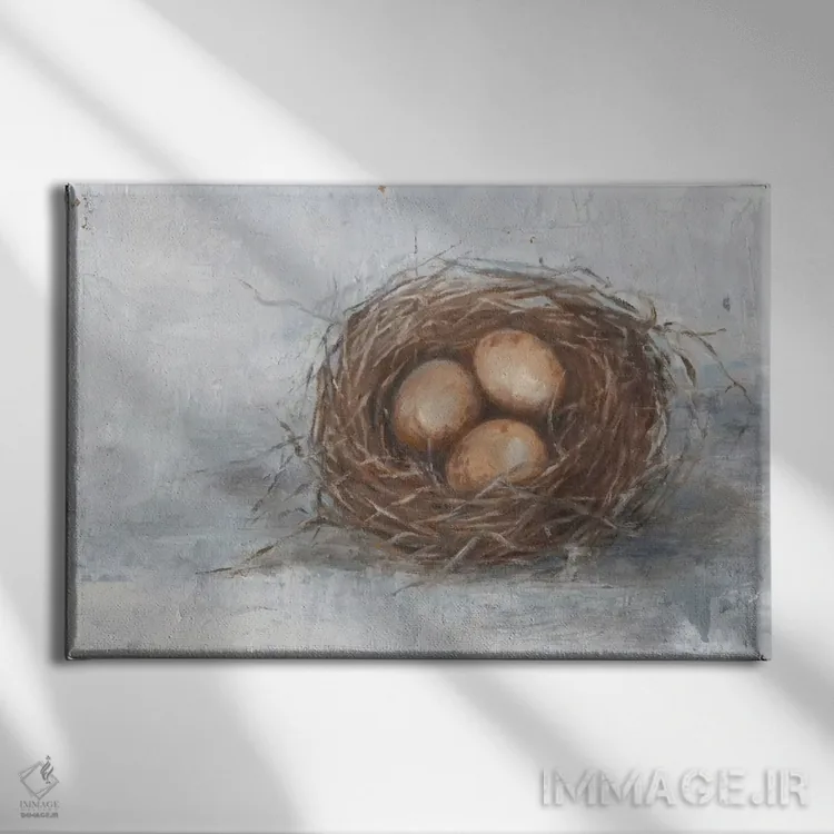 تابلو لانه پرنده روستایی (قسمت دوم) اثر اتان هارپر - نمای روبهرو روی دیوار