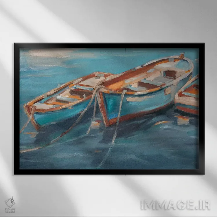 تابلو قایقهای پارویی بستهشده I اثر اتان هارپر - نمای قابدار مشکی