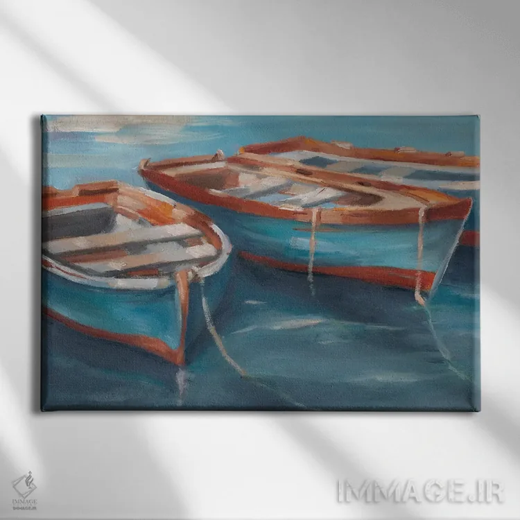 تابلو قایقهای پارویی بستهشده II اثر اتان هارپر - نمای روبهرو روی دیوار