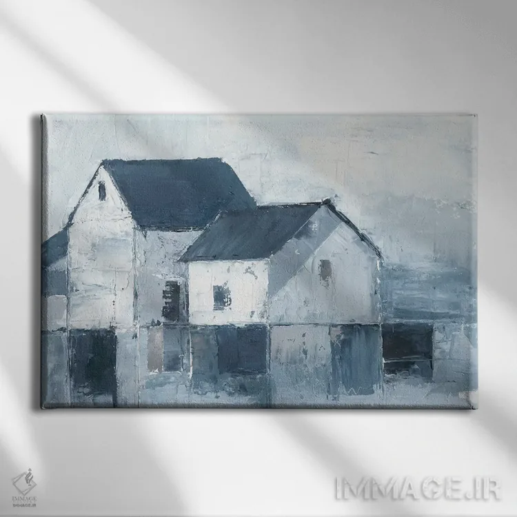 تابلو آغلهای نیلی I اثر اتان هارپر - نمای روبهرو روی دیوار