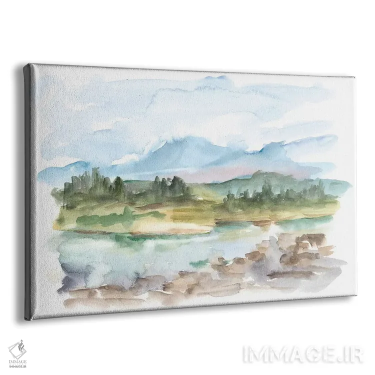 تابلو کوه آبرنگی III اثر اتان هارپر - نمای پرسپکتیو محصول