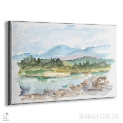 تابلو کوه آبرنگی III اثر اتان هارپر - نمای پرسپکتیو محصول