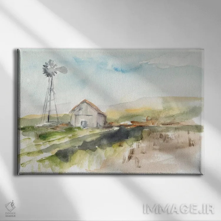 تابلو روستای فضای باز II اثر اتان هارپر - نمای روبهرو روی دیوار
