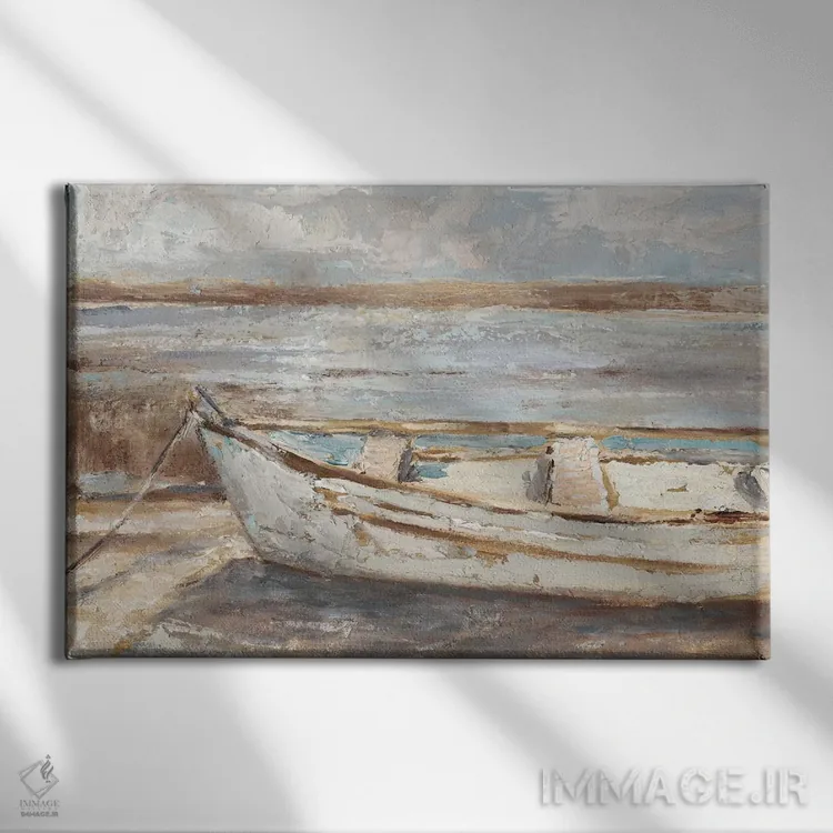 تابلو قایق پارویی فرسوده II اثر اتان هارپر - نمای روبهرو روی دیوار