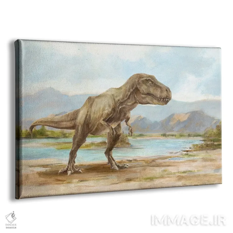 تابلو تصویر دایناسور III اثر اتان هارپر - نمای پرسپکتیو محصول