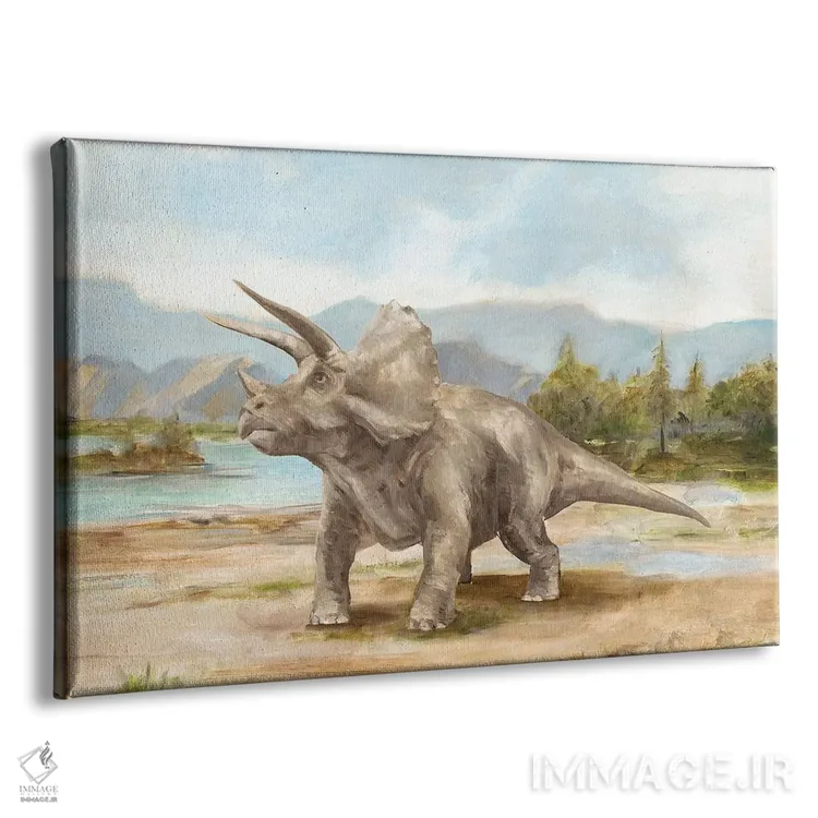 تابلو تصویر دایناسور II اثر اتان هارپر - نمای پرسپکتیو محصول