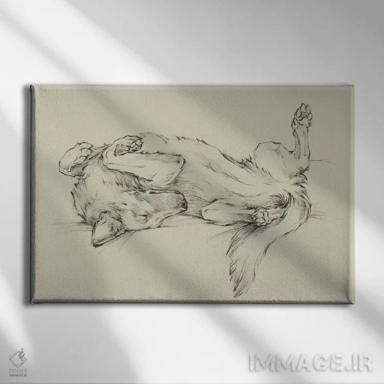 تابلو کاملاً خسته مثل سگ I اثر اتان هارپر - نمای روبهرو روی دیوار