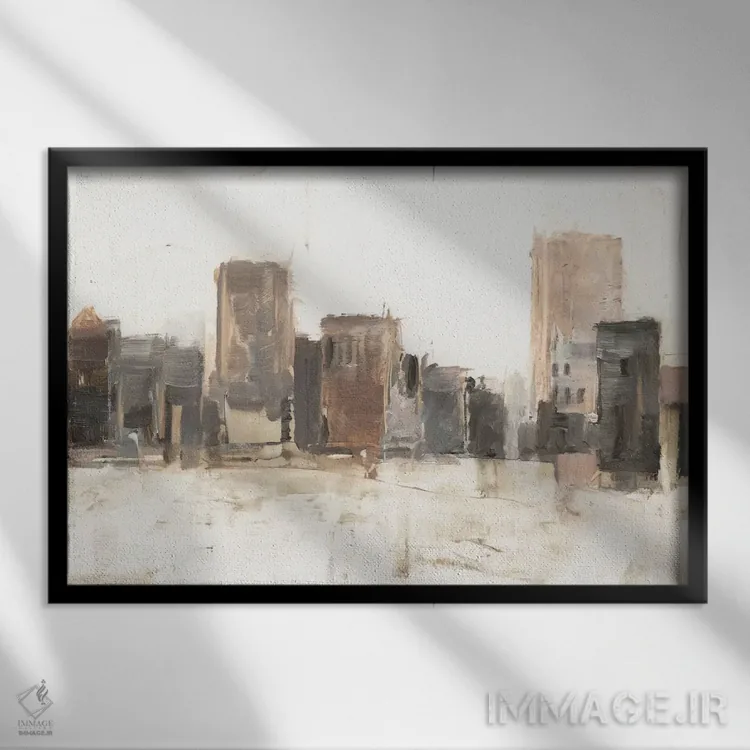 تابلو چشمانداز شهری I اثر اتان هارپر - نمای قابدار مشکی