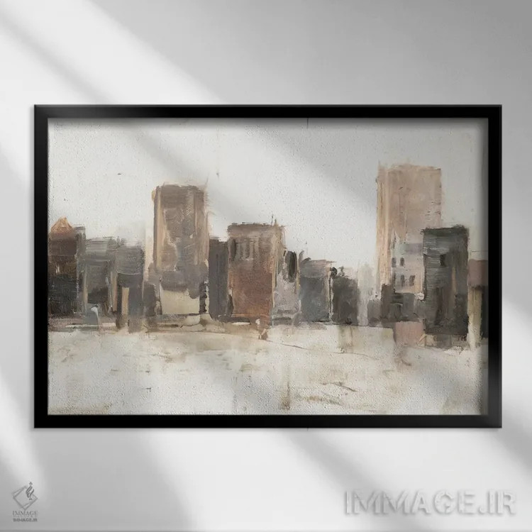 تابلو چشمانداز شهری I اثر اتان هارپر - نمای قابدار مشکی