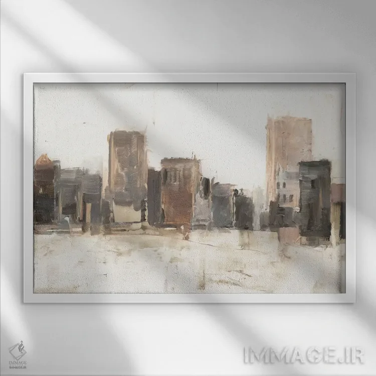 تابلو چشمانداز شهری I اثر اتان هارپر - نمای قابدار سفید