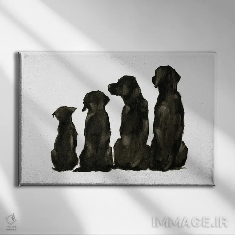 تابلو صف بستن I اثر اتان هارپر - نمای روبهرو روی دیوار