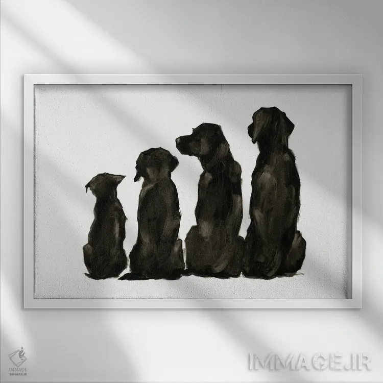 تابلو صف بستن I اثر اتان هارپر - نمای قابدار سفید