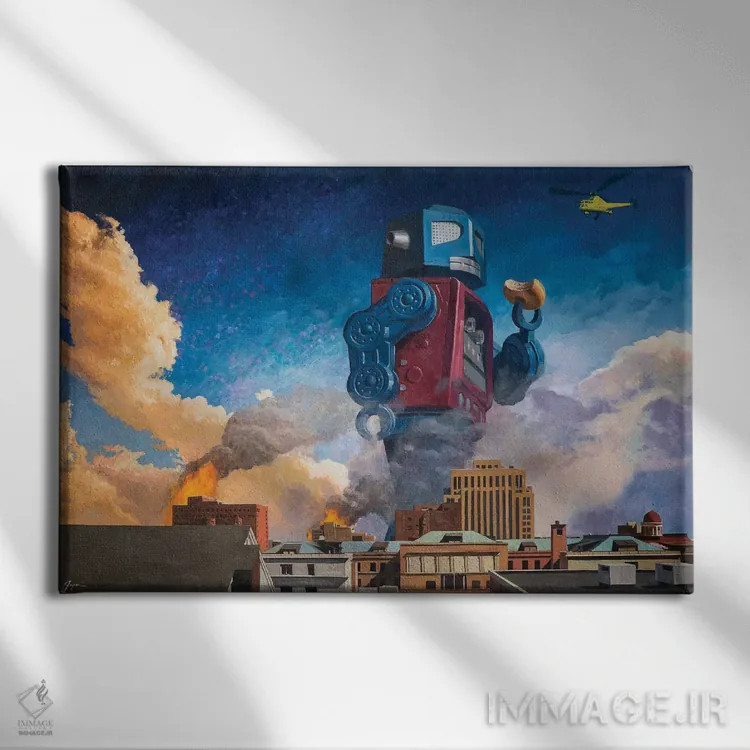 تابلو زمان ناهار اثر اریک جوینر - نمای روبهرو روی دیوار