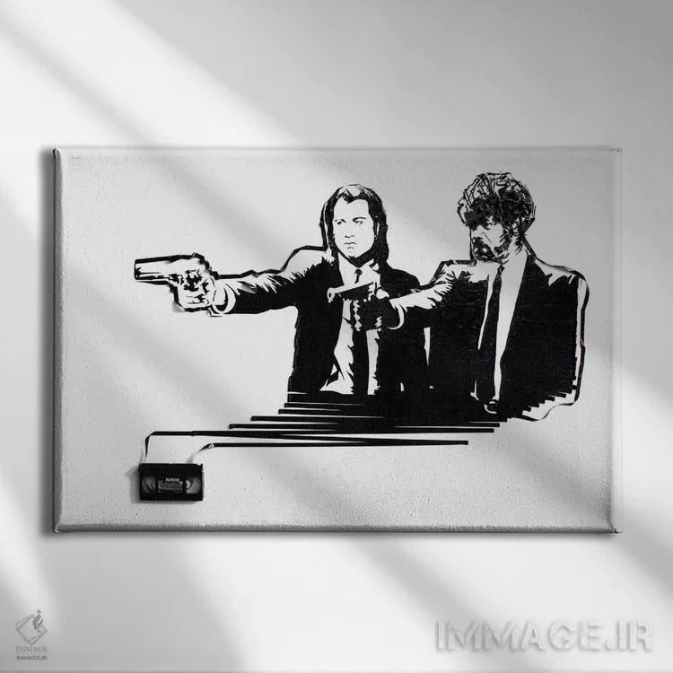 تابلو داستان عامهپسند (فیلم) اثر اریکا آیریس - نمای روبهرو روی دیوار