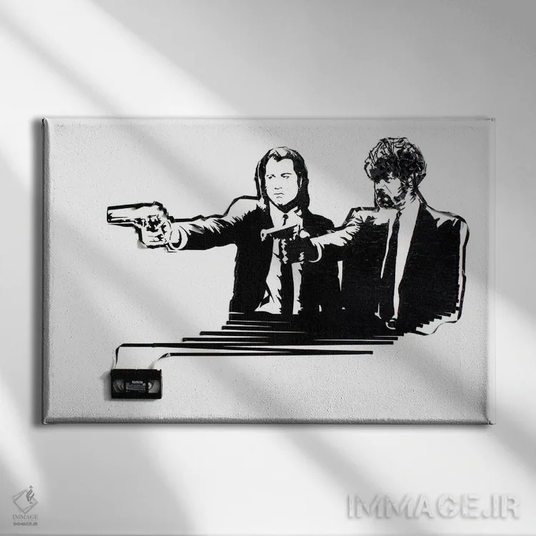 تابلو داستان عامهپسند (فیلم) اثر اریکا آیریس - نمای روبهرو روی دیوار