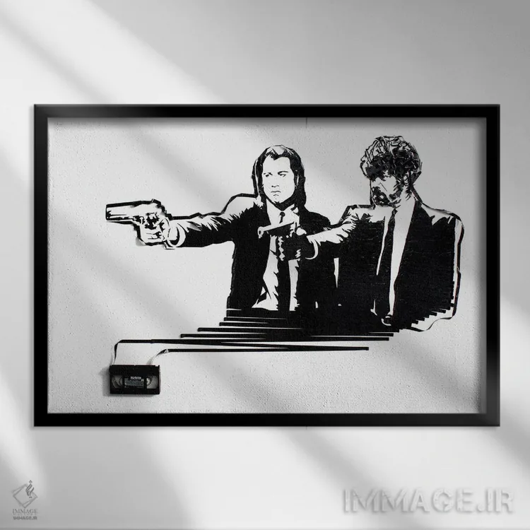 تابلو داستان عامهپسند (فیلم) اثر اریکا آیریس - نمای قابدار مشکی