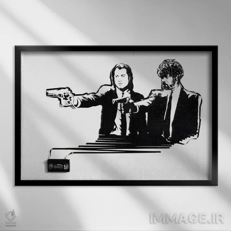 تابلو داستان عامهپسند (فیلم) اثر اریکا آیریس - نمای قابدار مشکی