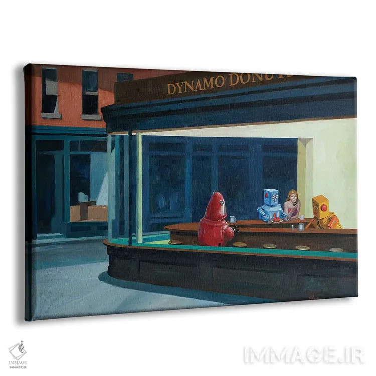 تابلو شاهینهای رباتی اثر اریک جوینر - نمای پرسپکتیو محصول