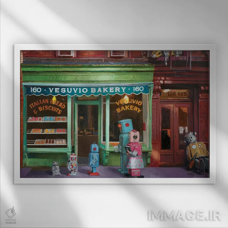 تابلو گمشده و پیدا شده اثر اریک جوینر - نمای قابدار سفید