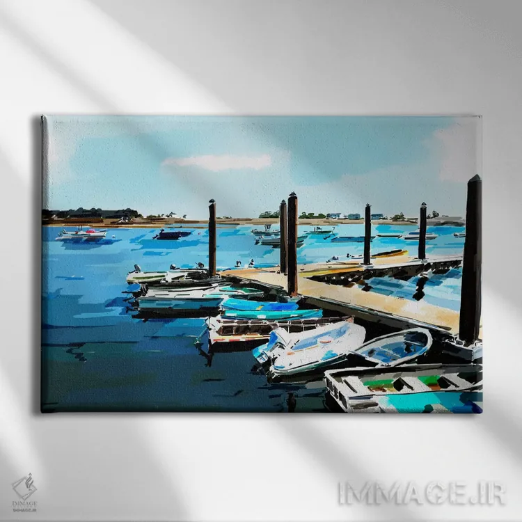 تابلو قایقهای پرجسارت V اثر امیلی کالینا - نمای روبهرو روی دیوار