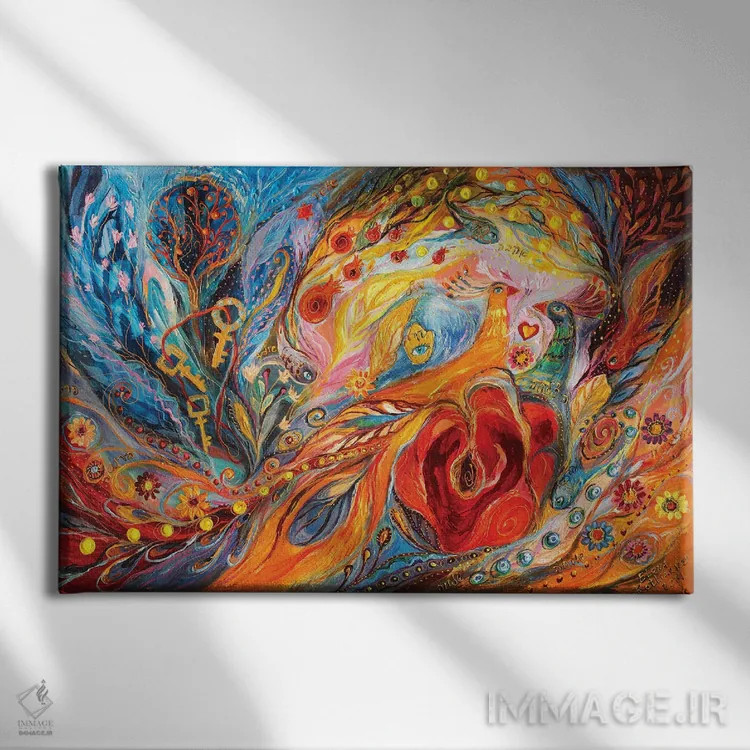 تابلو رز شرق اثر النا کوتلیارکر - نمای روبهرو روی دیوار