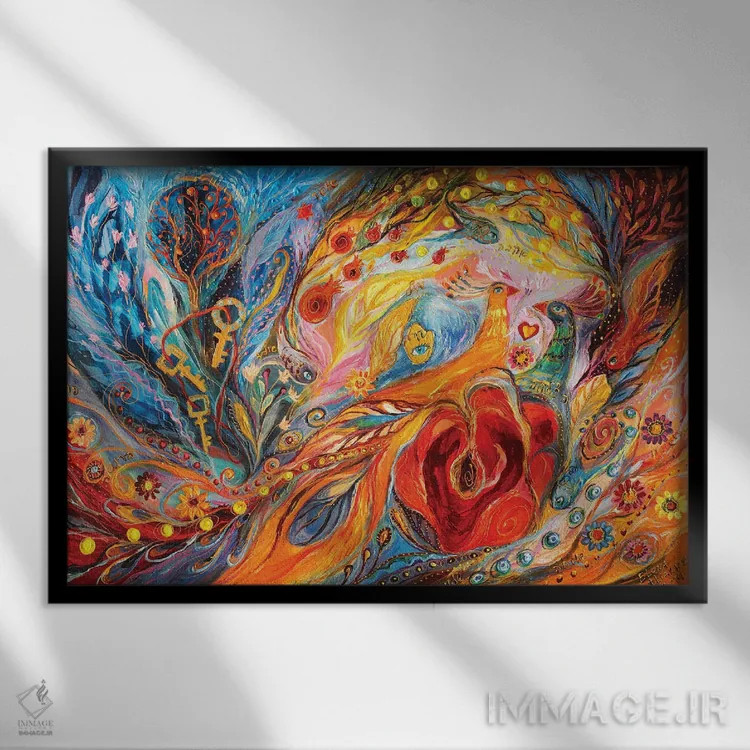 تابلو رز شرق اثر النا کوتلیارکر - نمای قابدار مشکی