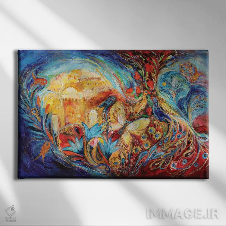 تابلو آسمان شهر ابدی III اثر النا کوتلیارکر - نمای روبهرو روی دیوار