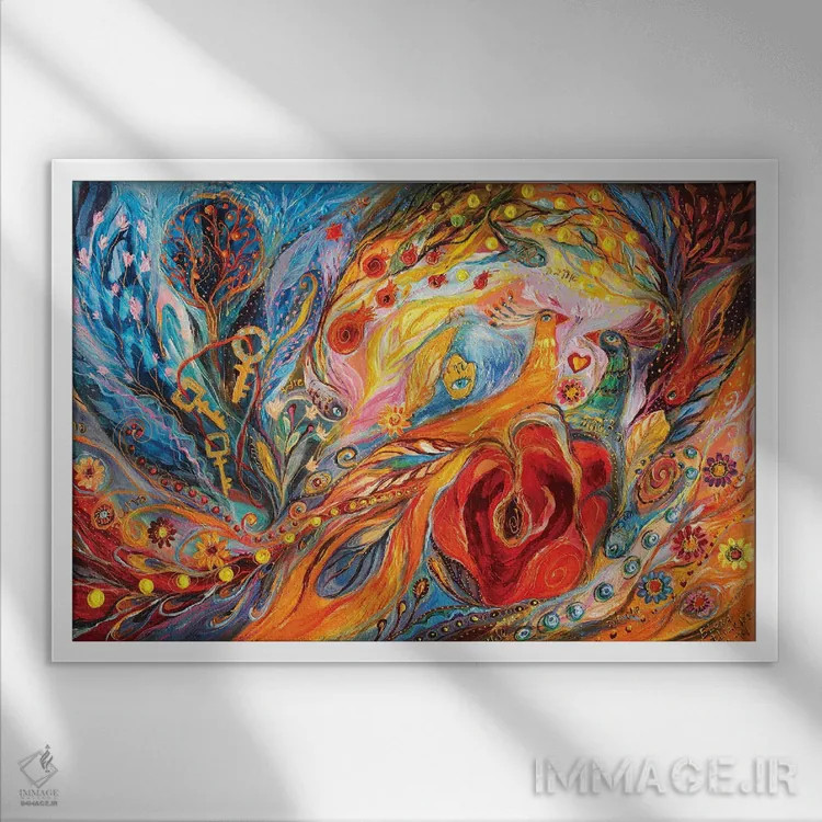 تابلو رز شرق اثر النا کوتلیارکر - نمای قابدار سفید