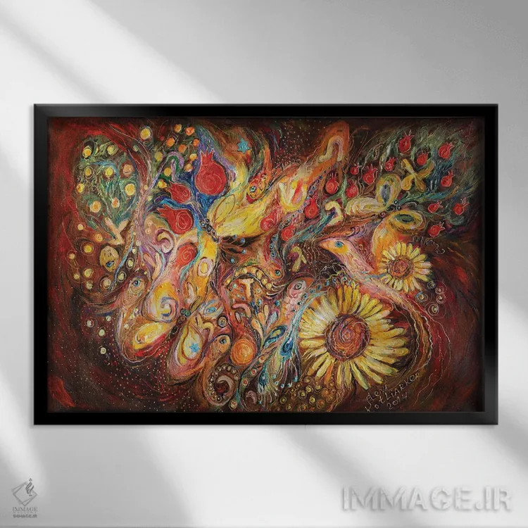 تابلو حروف جاودان اثر النا کوتلیارکر - نمای قابدار مشکی