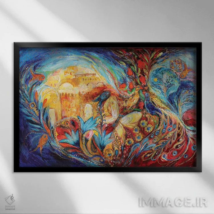 تابلو آسمان شهر ابدی III اثر النا کوتلیارکر - نمای قابدار مشکی