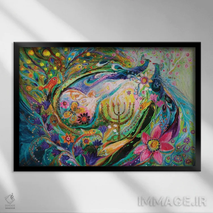 تابلو دلتنگی برای شاگال اثر النا کوتلیارکر - نمای قابدار مشکی