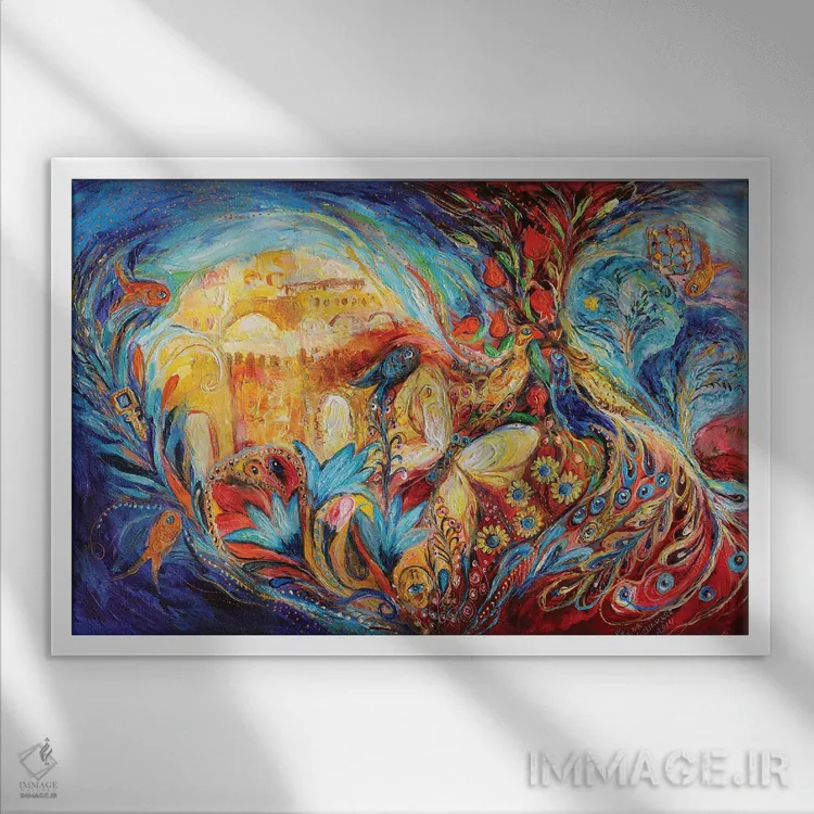 تابلو آسمان شهر ابدی III اثر النا کوتلیارکر - نمای قابدار سفید