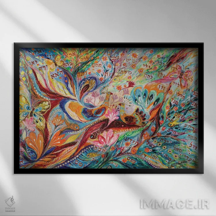 تابلو هفتاد و دو نام II اثر النا کوتلیارکر - نمای قابدار مشکی