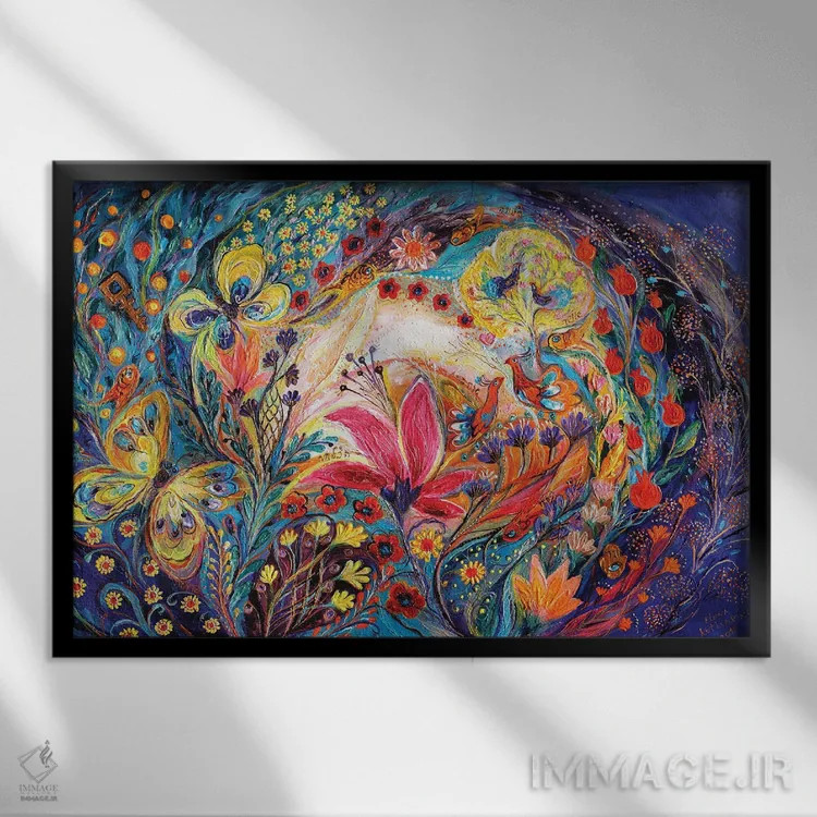 تابلو مارپیچ زندگی اثر النا کوتلیارکر - نمای قابدار مشکی