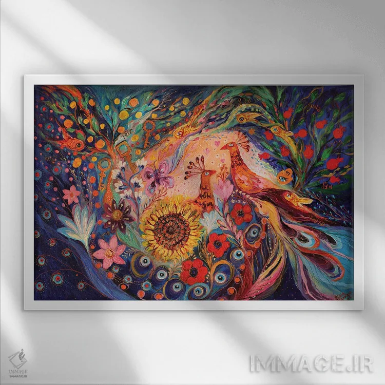 تابلو غروب آبی عمیق II اثر النا کوتلیارکر - نمای قابدار سفید