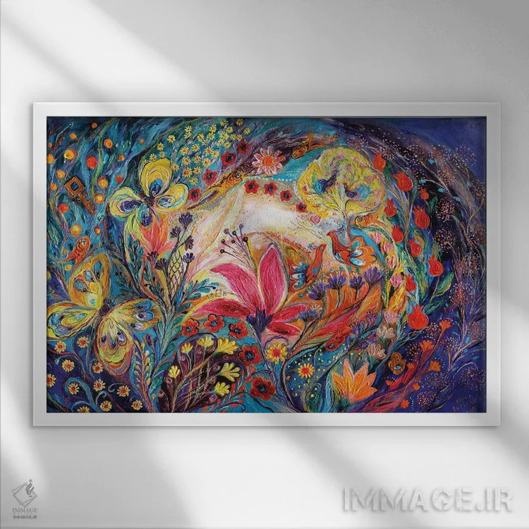 تابلو مارپیچ زندگی اثر النا کوتلیارکر - نمای قابدار سفید