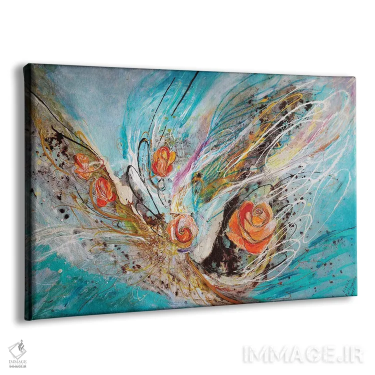 تابلو بالهای فرشته X: پنج رز اثر النا کوتلیارکر - نمای پرسپکتیو محصول