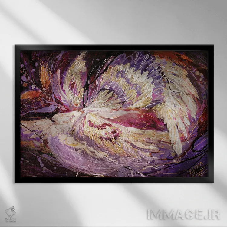 تابلو بالهای فرشته VIII: رقص روح اثر النا کوتلیارکر - نمای قابدار مشکی