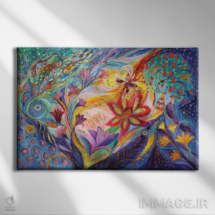 تابلو زیر باد اثر النا کوتلیارکر - نمای روبهرو روی دیوار